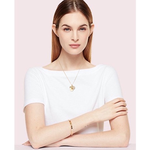 KATE SPADE • Gold Crazy In Love Pendant Necklace - Picture 2 of 6